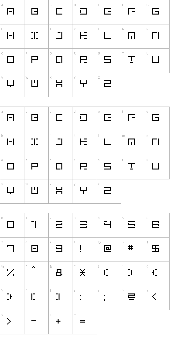 Character Map Genown Font