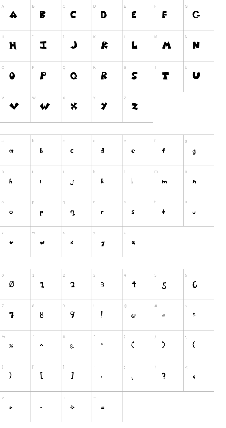 Character Map GMPokey Font