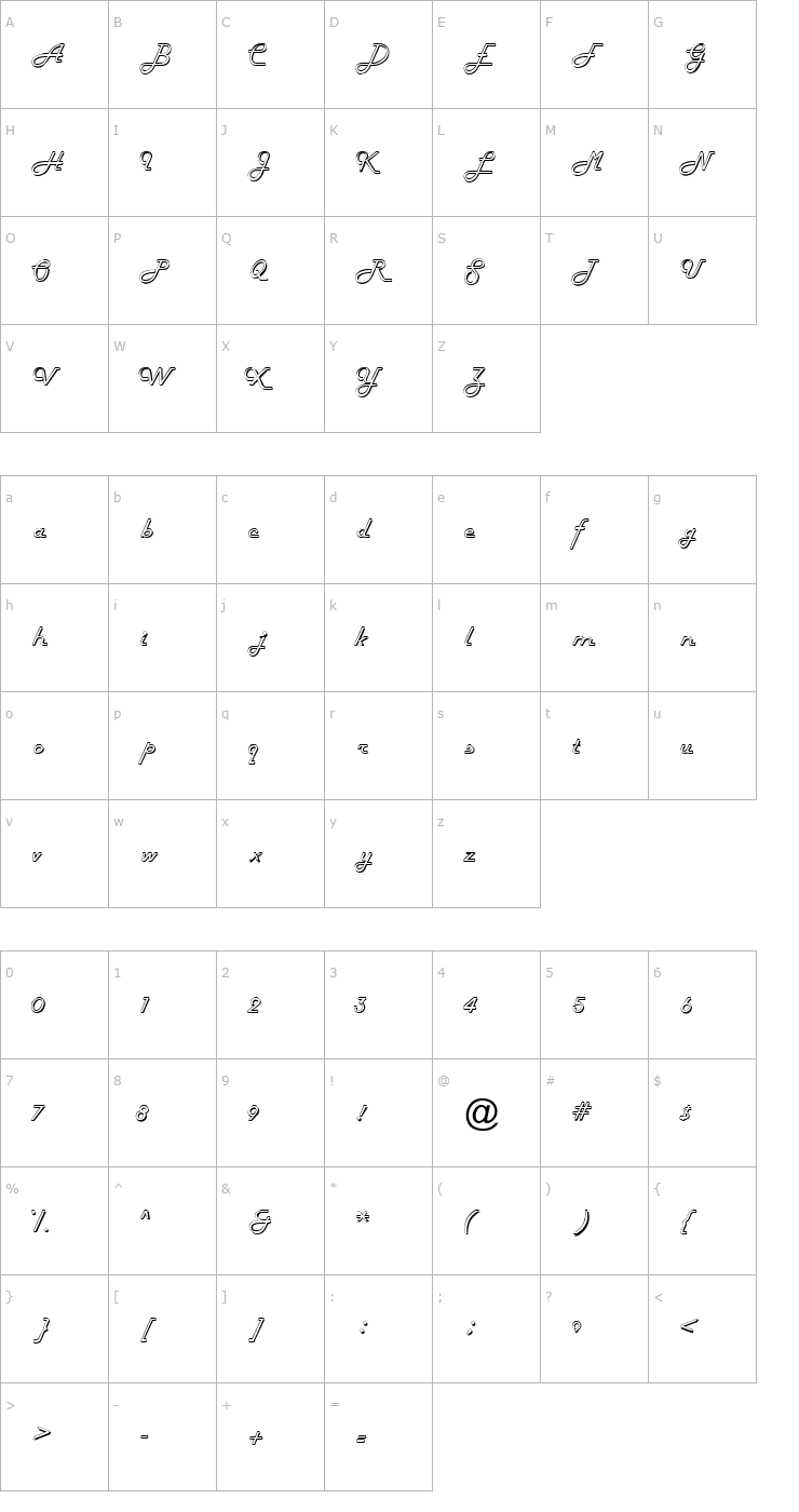 Character Map Halo Normal Font