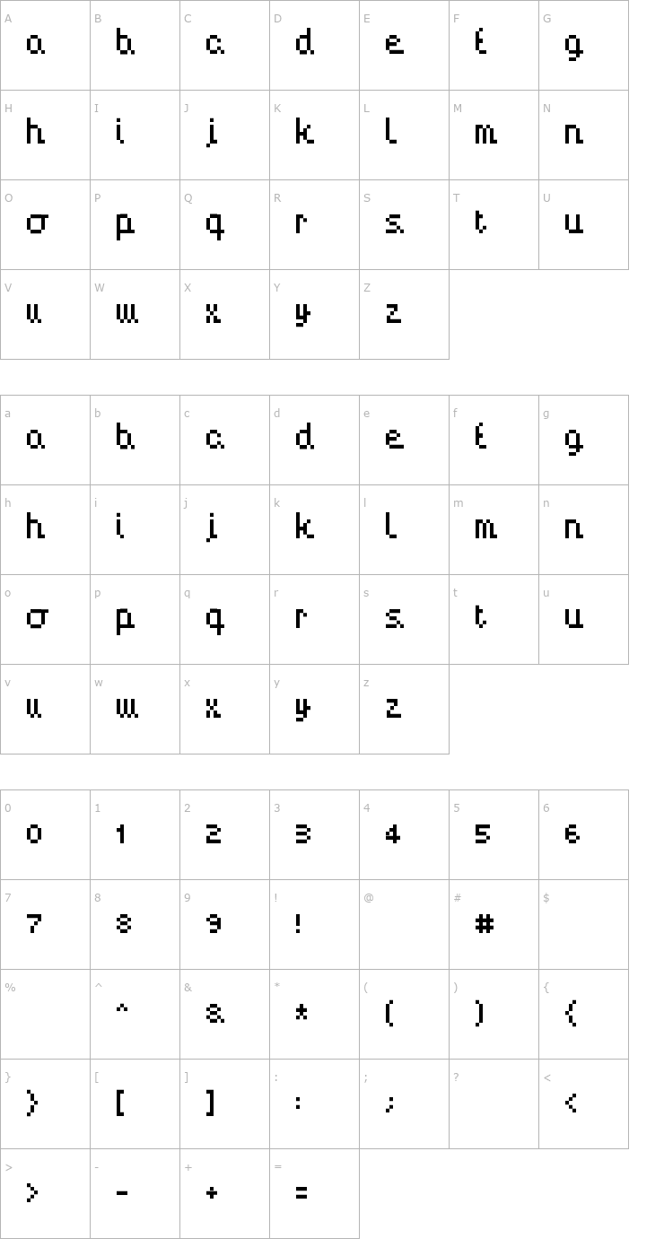 Character Map Handy Font