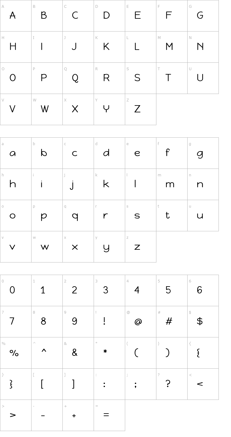 Character Map Happy Monkey Font