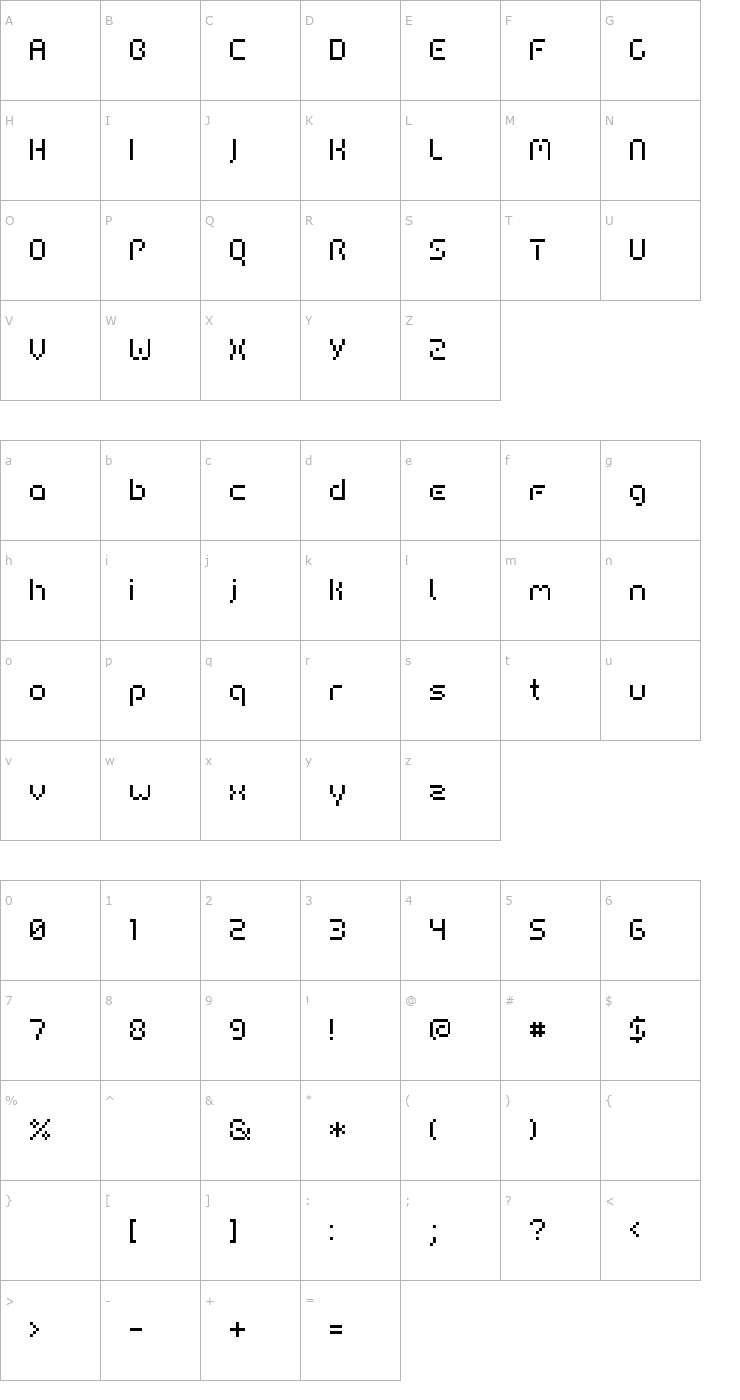 Character Map HIAIRPORT FFM Font