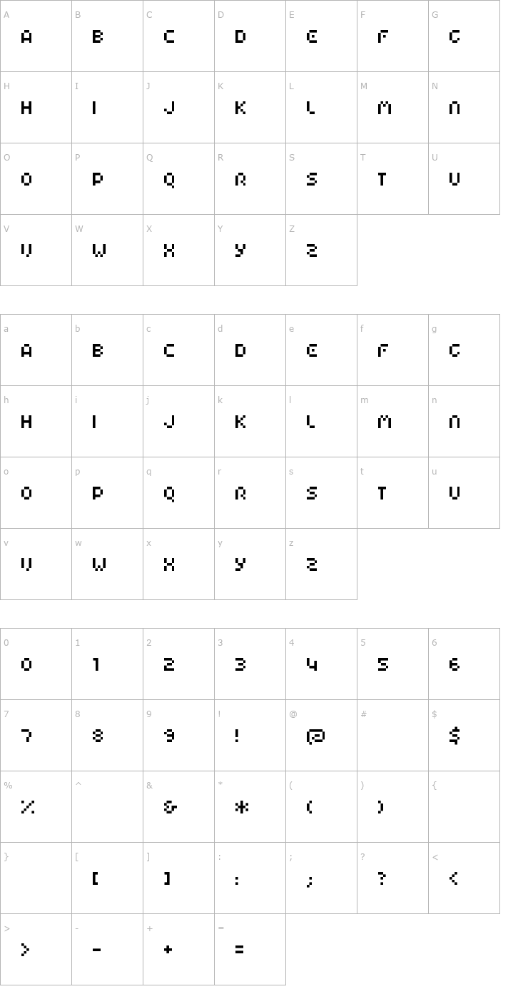 Character Map HIAIRPORTARRIVAL Font