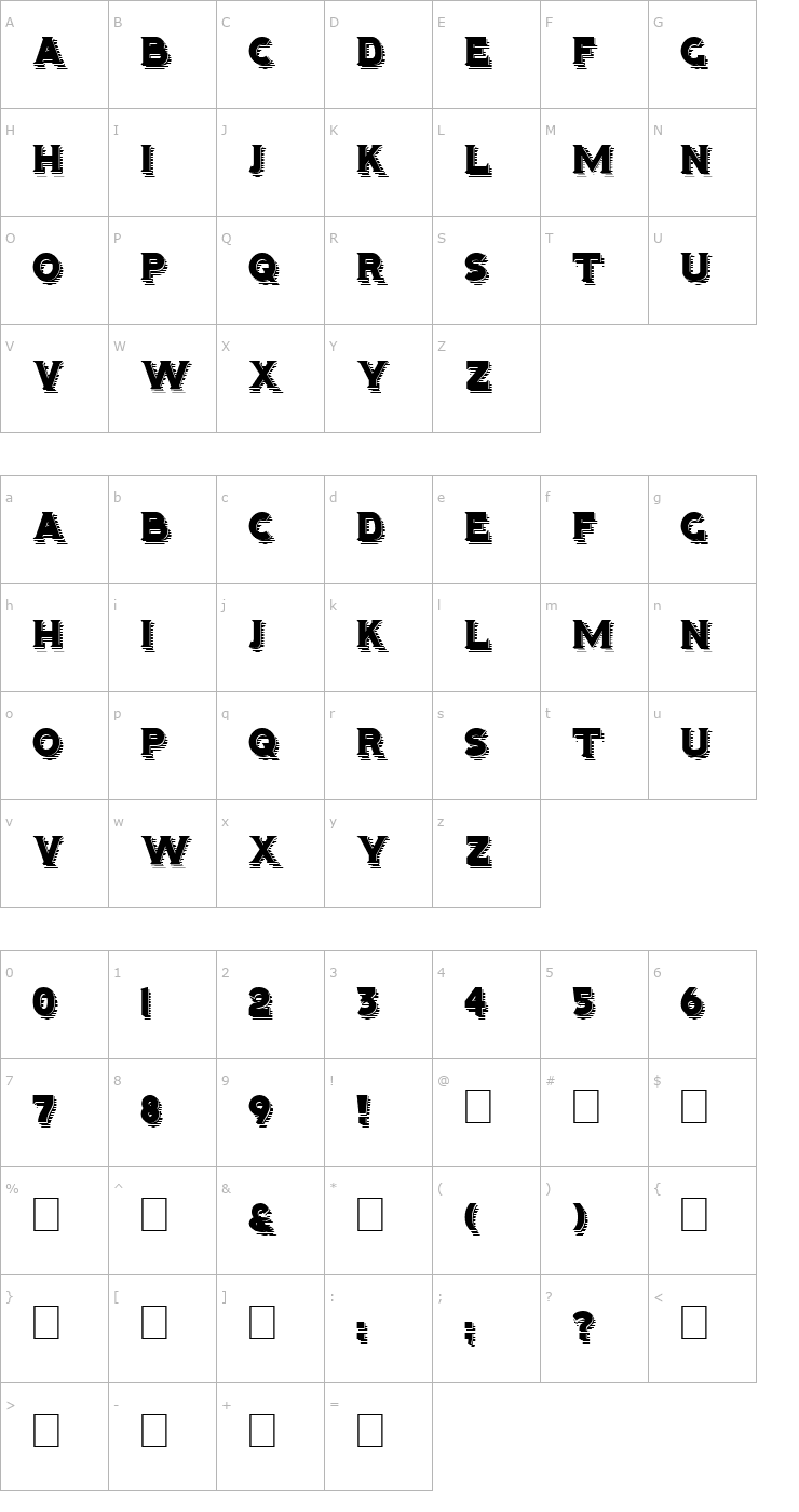 Character Map Hominis Font