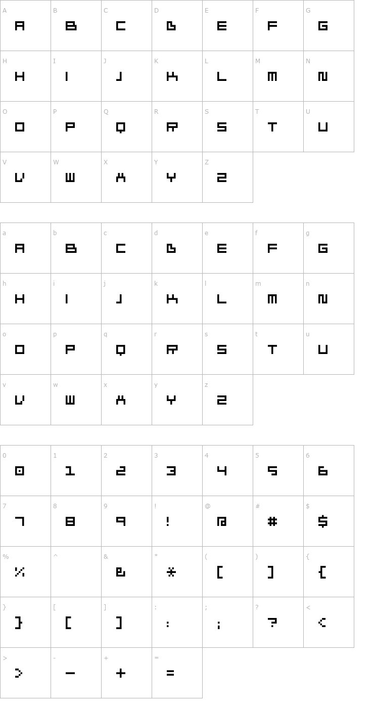 Character Map Ivorg Font