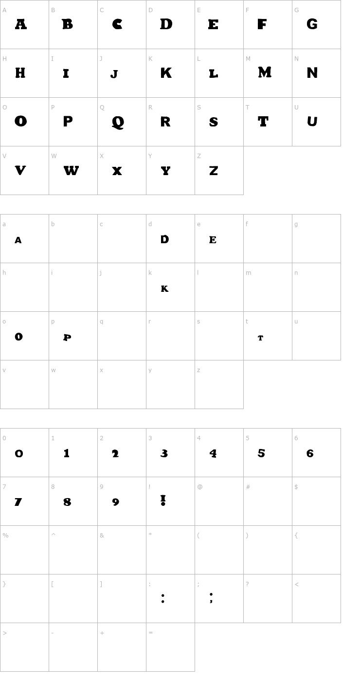 Character Map Ja Font