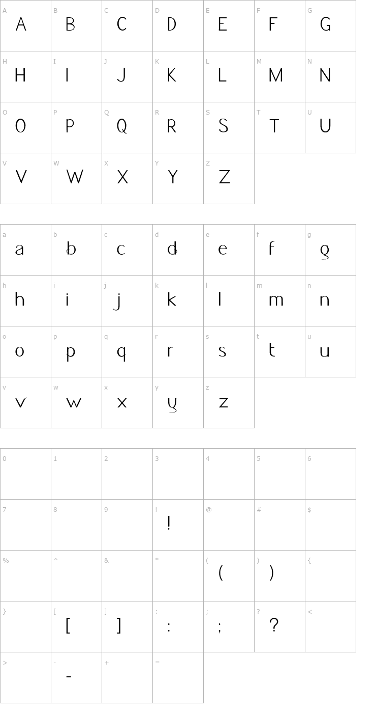 Character Map Jacks Font Font