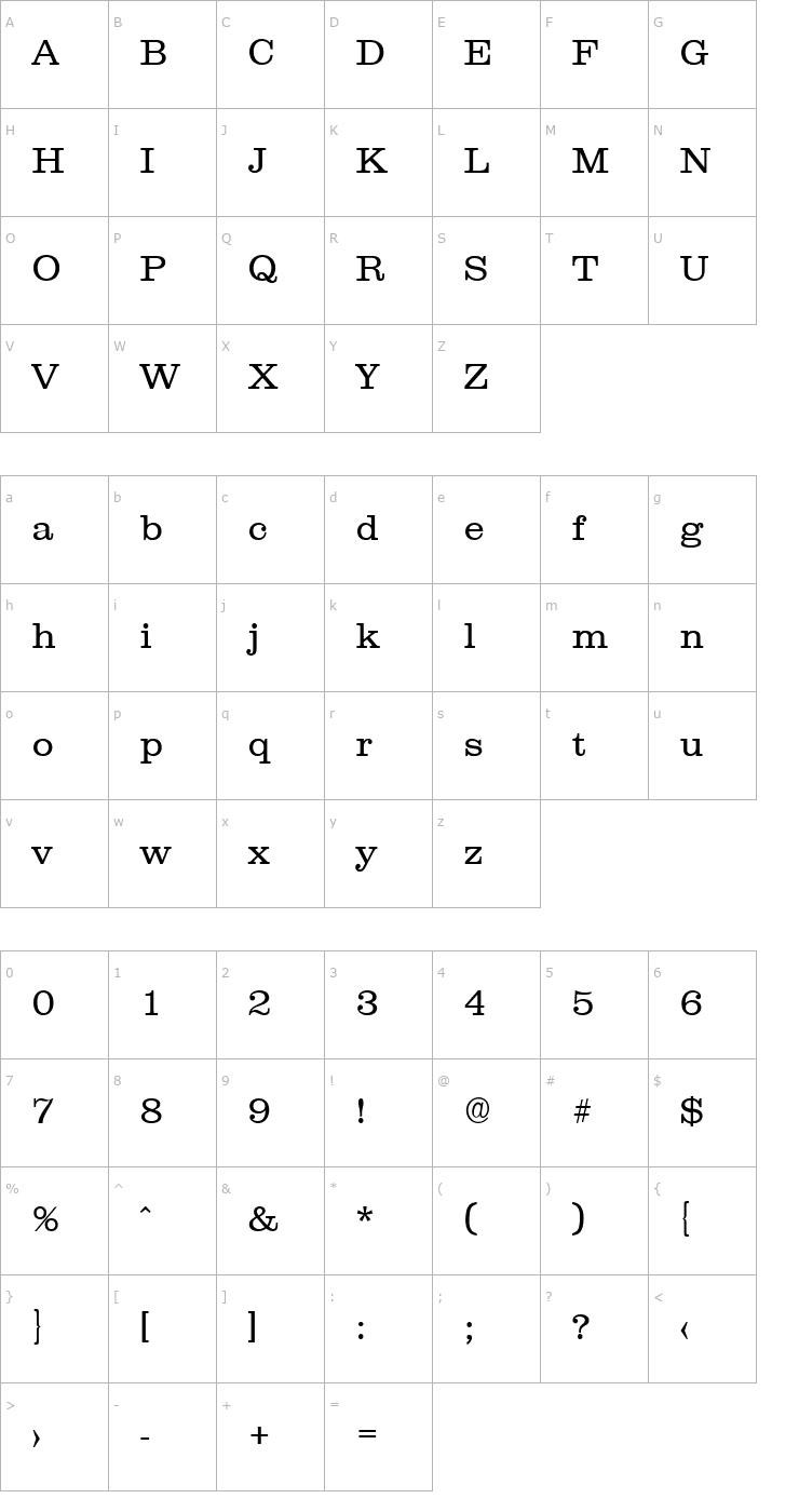 Character Map JamesBecker-Light Font