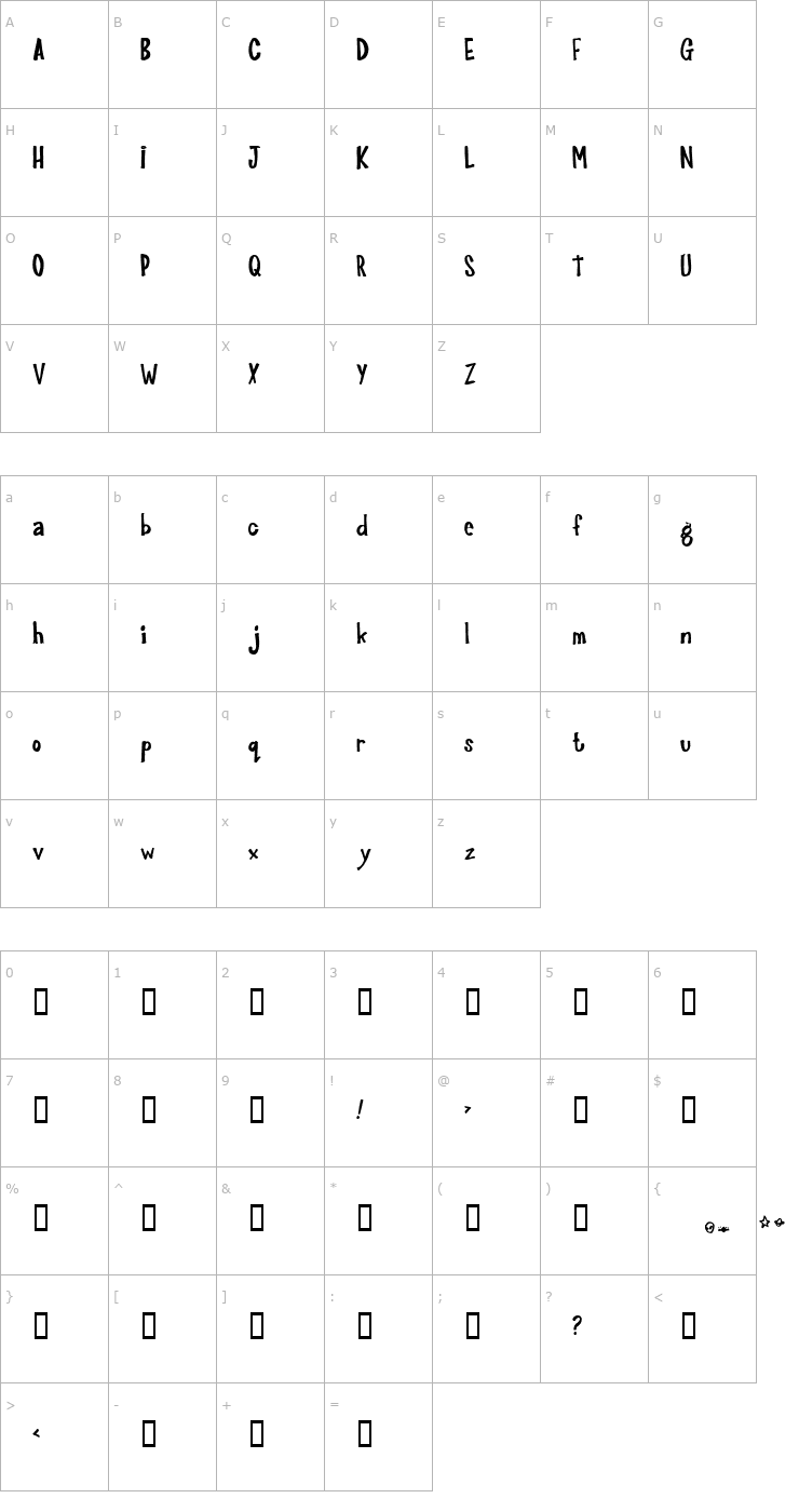 Character Map Joinks! Font