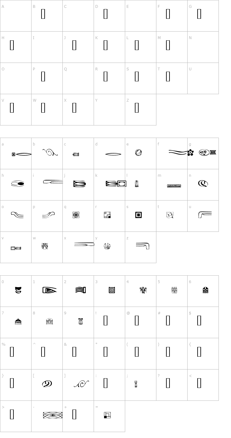 Character Map JournalDingbatsSixSSi Font