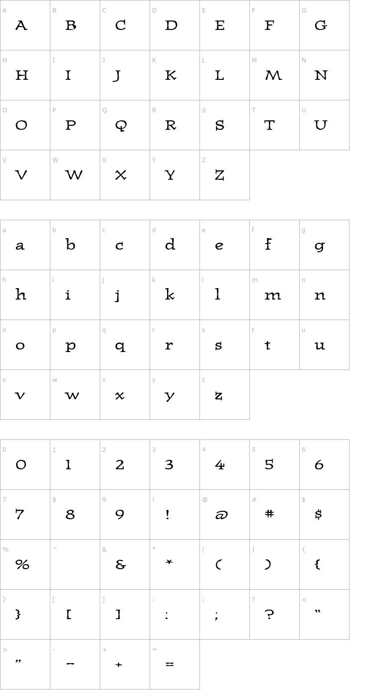 Character Map JournalUltra Font