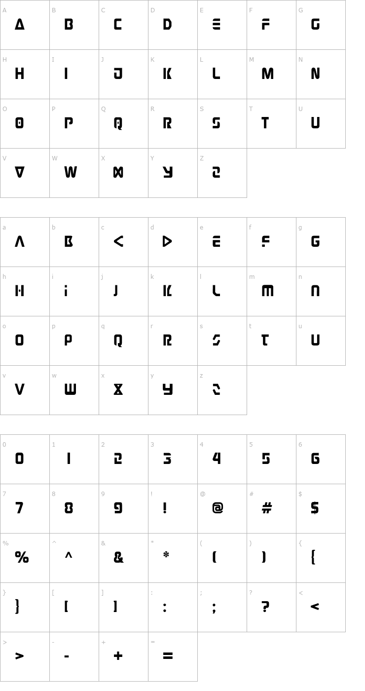 Character Map Judge Font