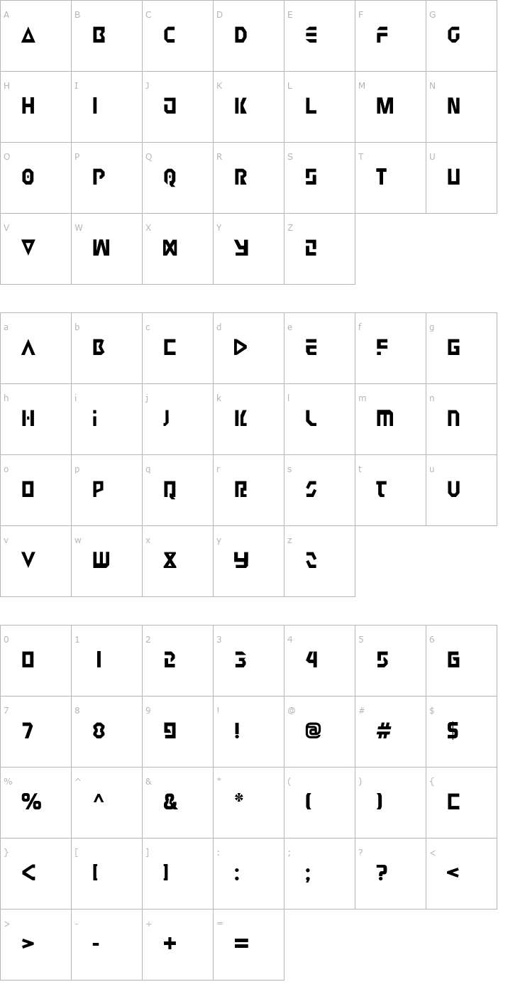 Character Map Judge Hard Font