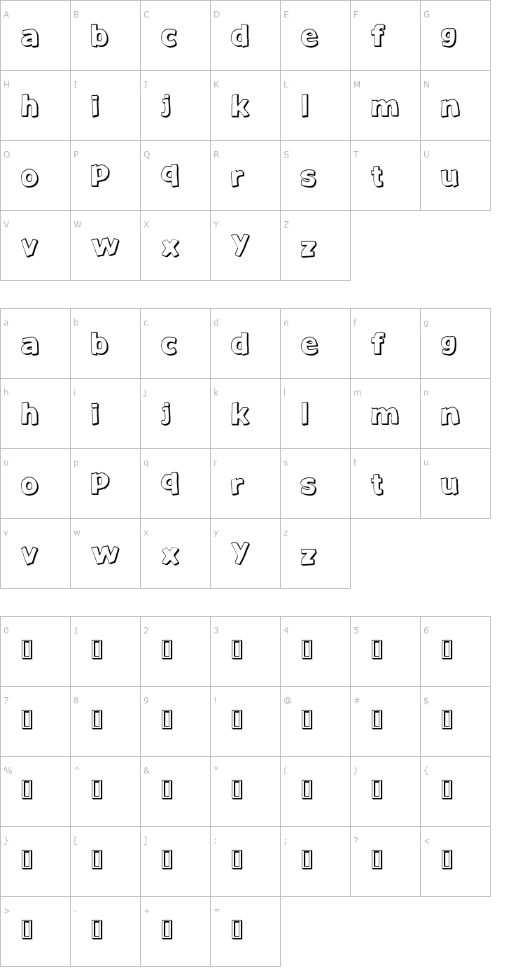 Character Map Just Another Font Font