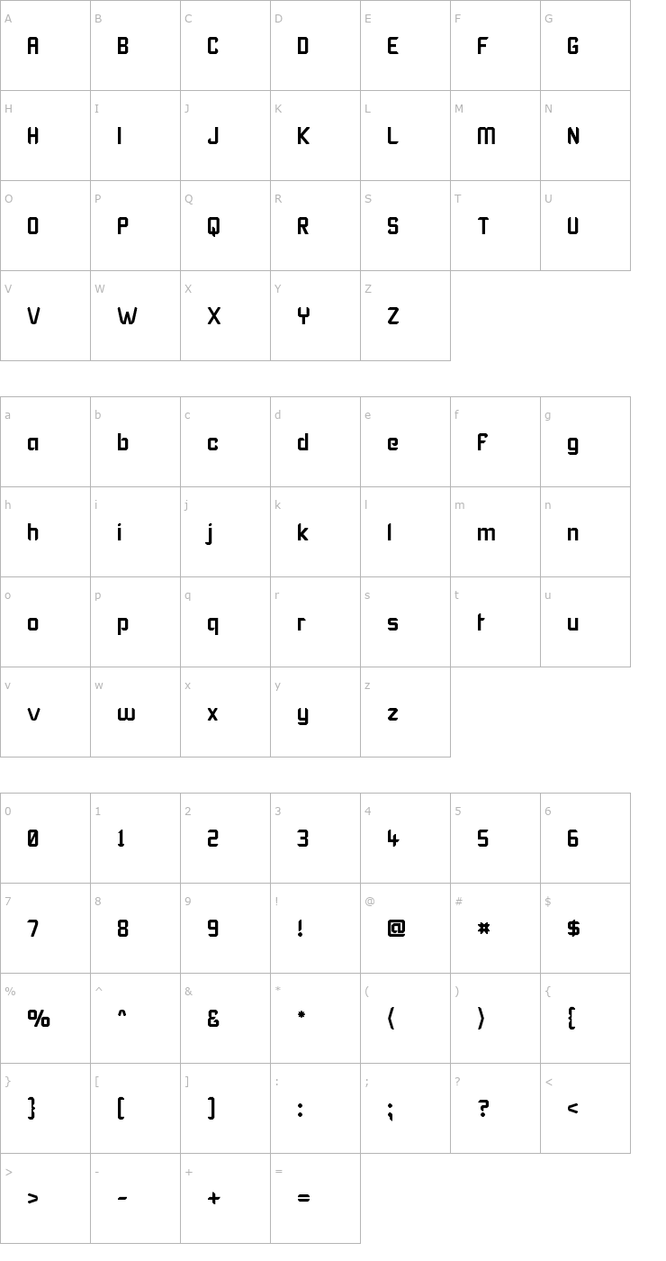 Character Map Karisma Font