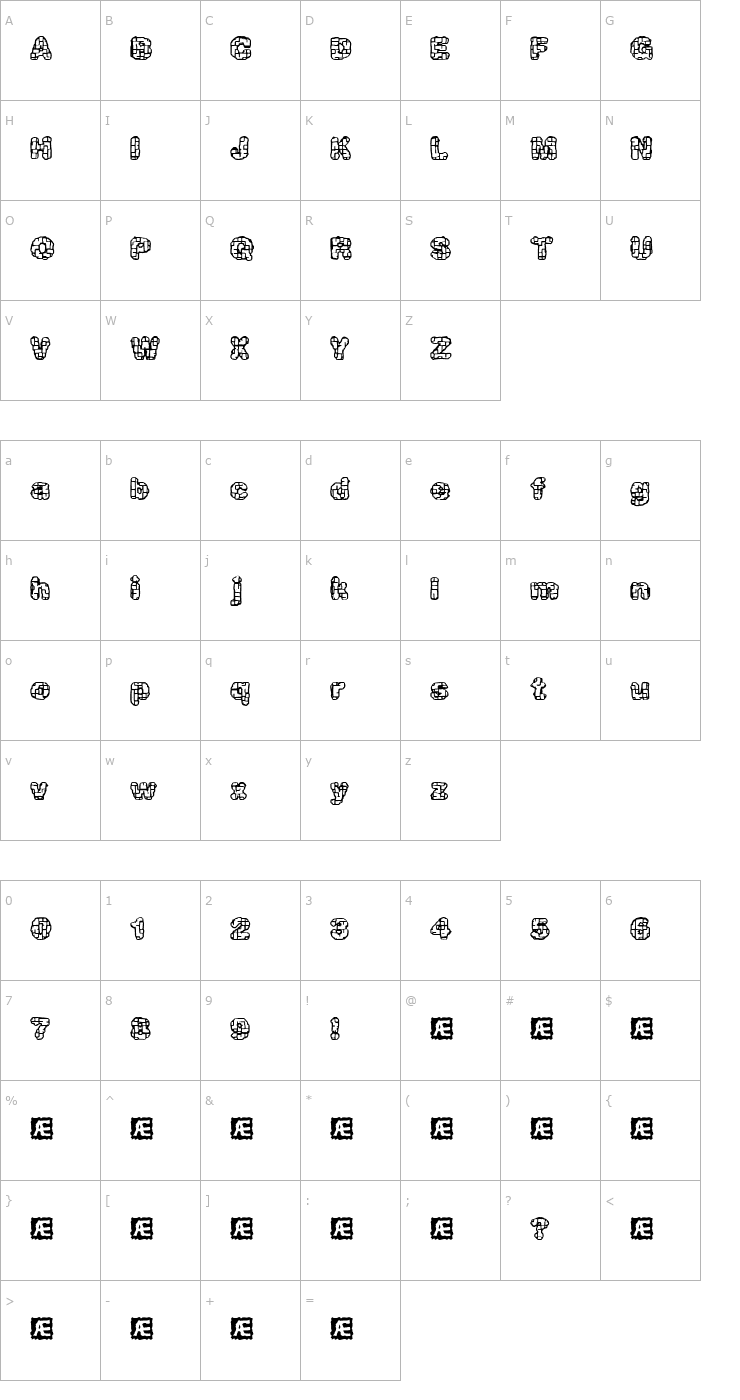 Character Map Katalyst [active] (BRK) Font