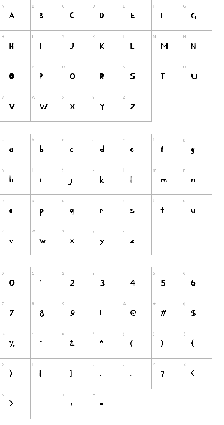 Character Map Kirang Haerang Font