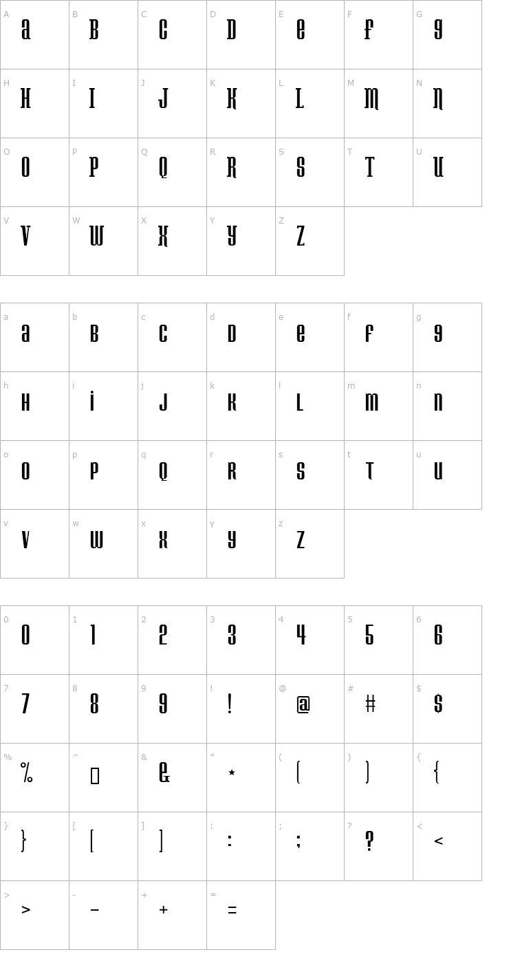 Character Map Konspiracy Theory Font