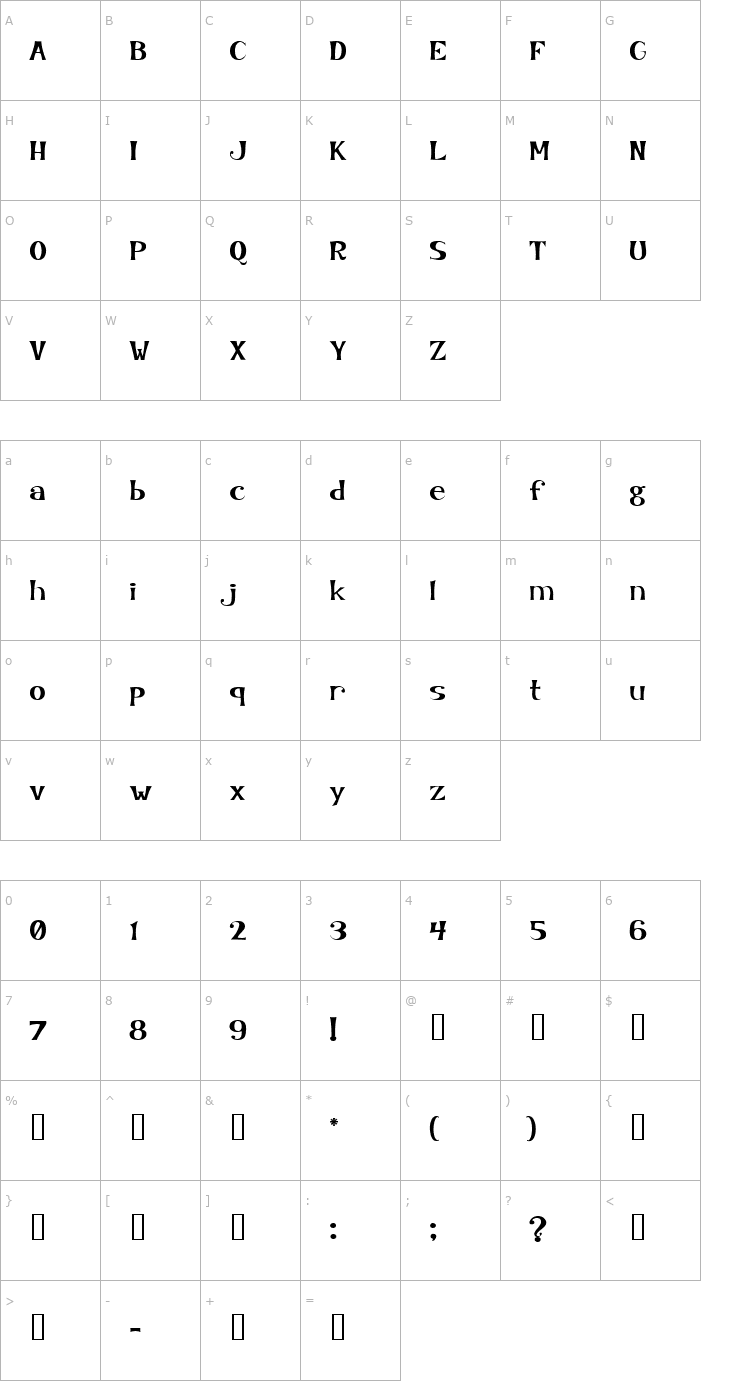 Character Map KookyRegular Font