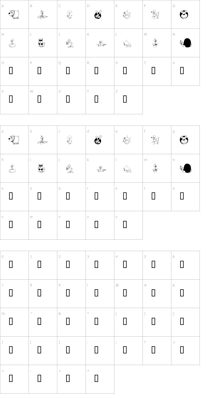 Character Map KR All Smiles Font