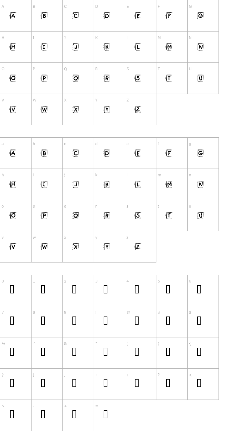 Character Map KR Paint Font