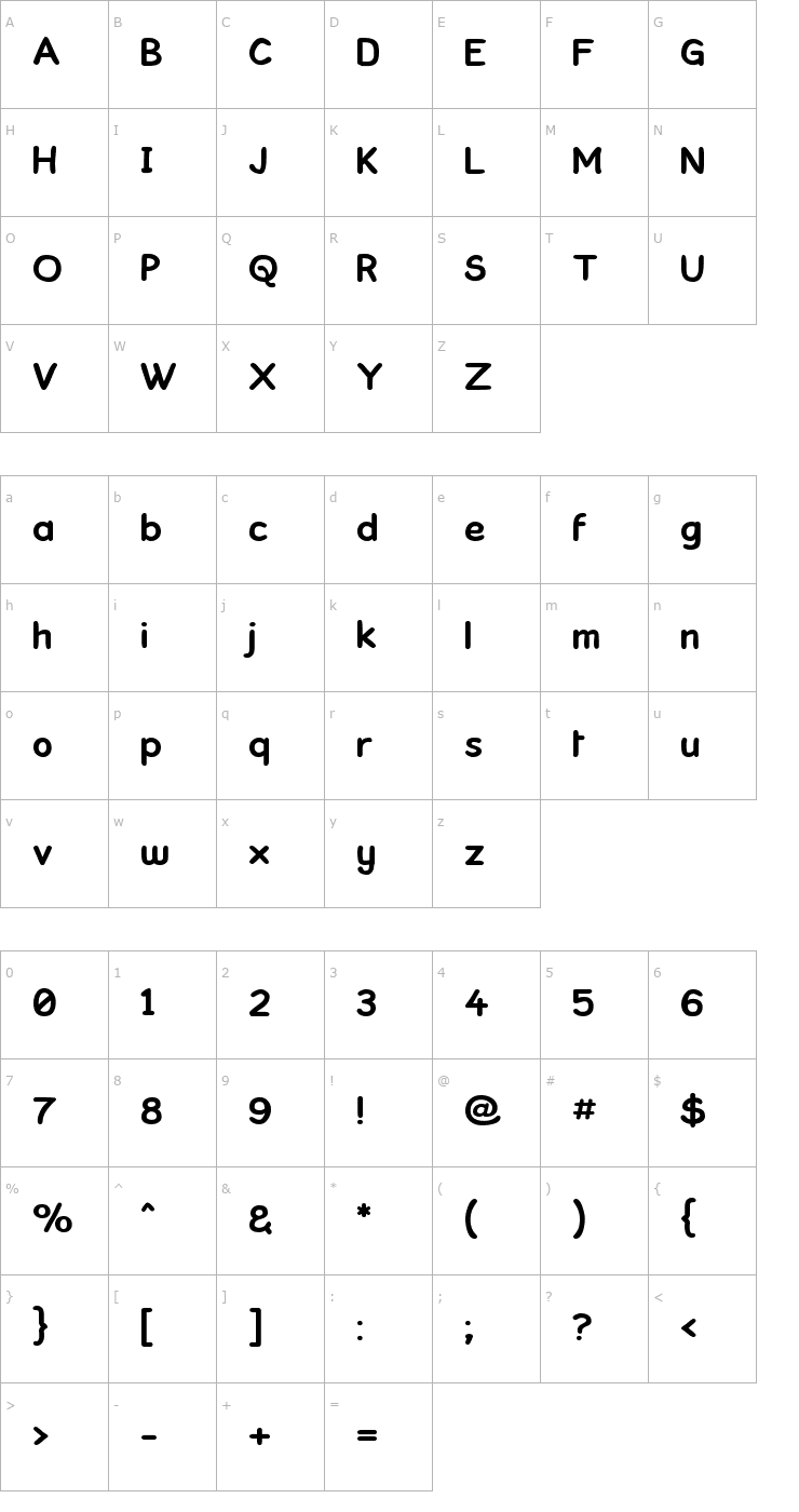 Character Map Kronika Font