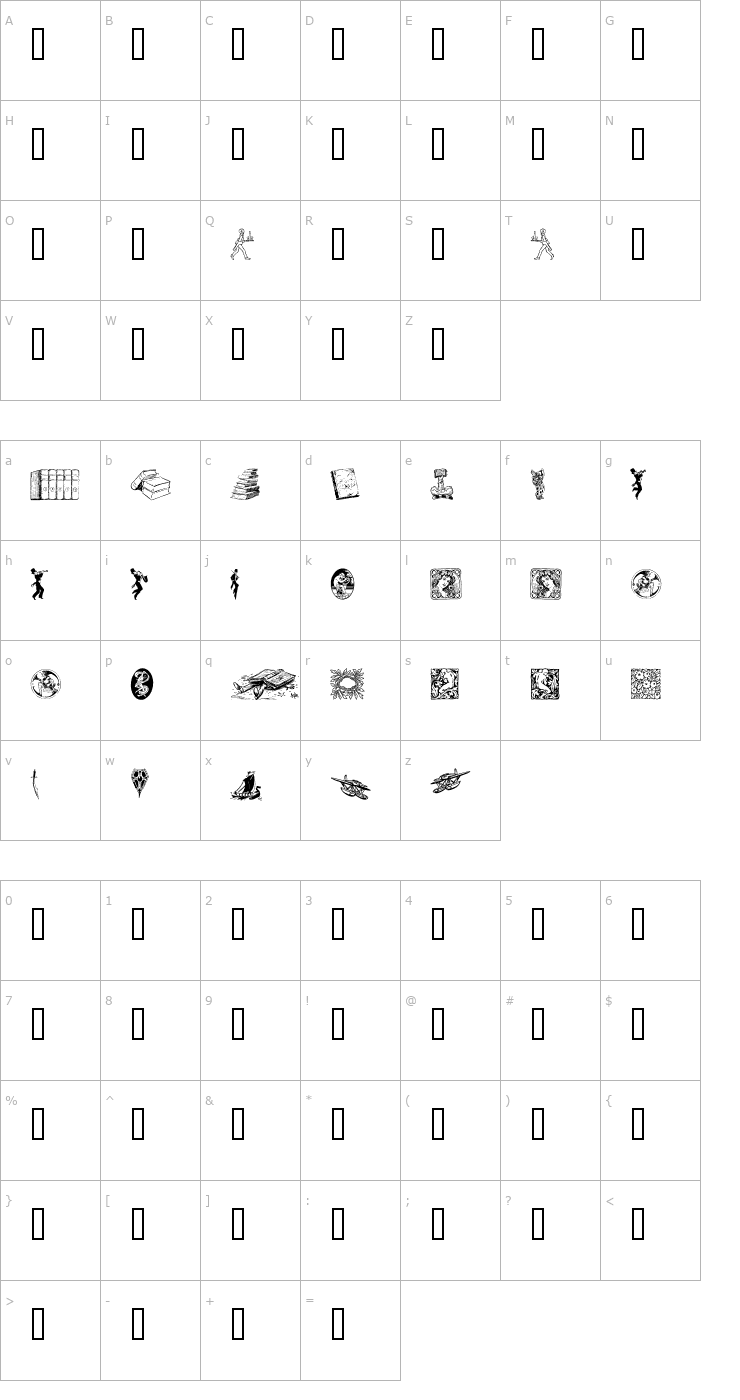 Character Map Listemagerens Ny Dingbats Font