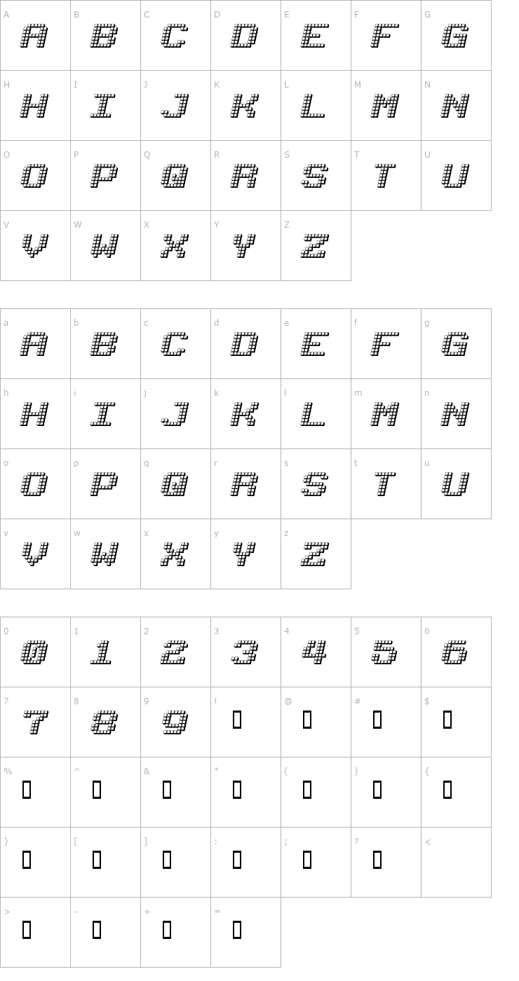 Character Map LotsOfDotz Font