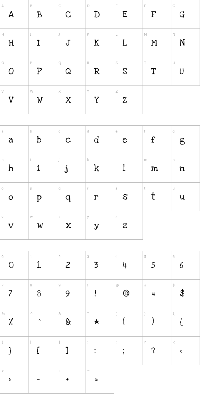 Character Map Love Ya Like A Sister Font