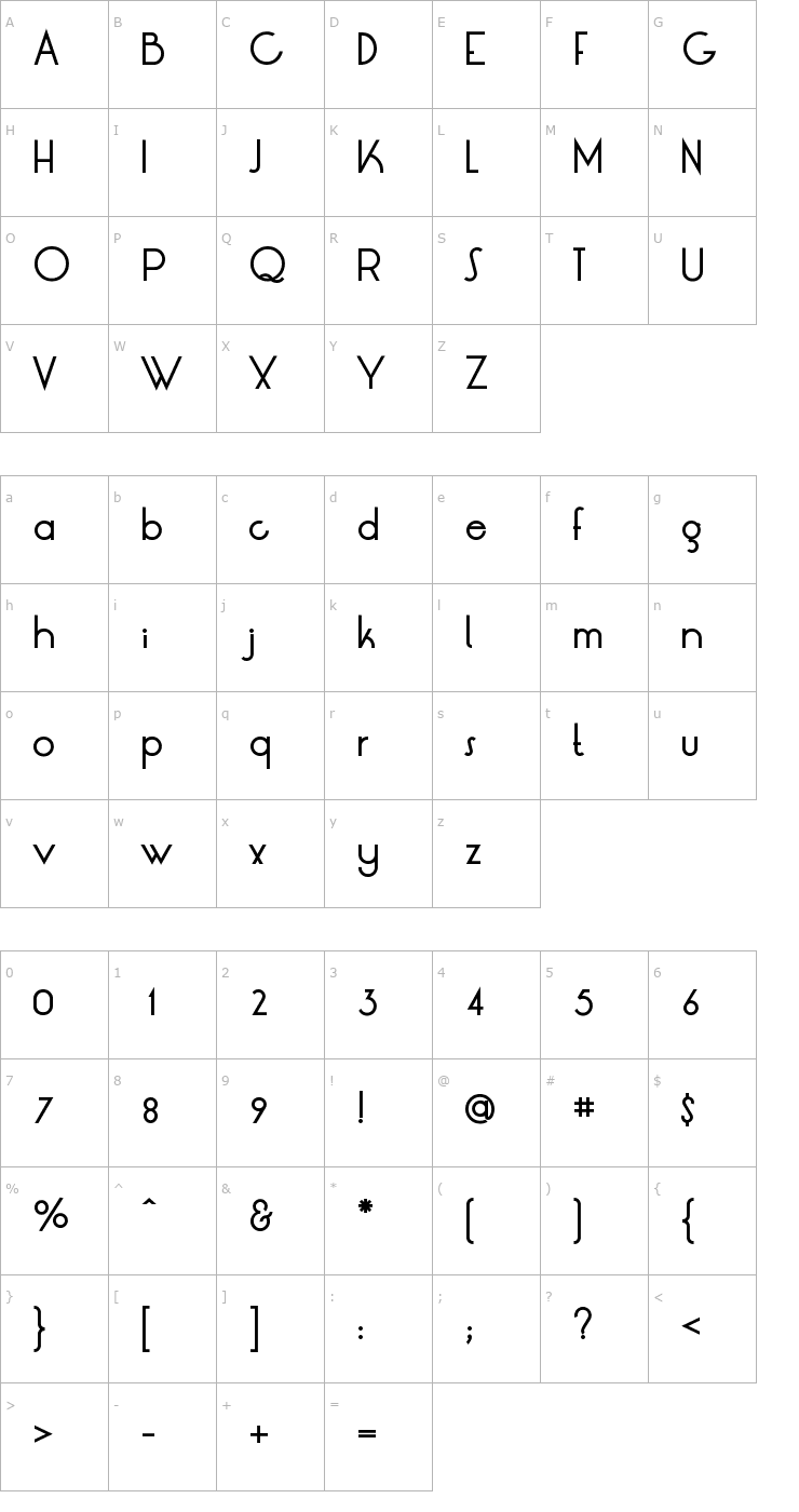 Character Map LT Oksana Medium Font