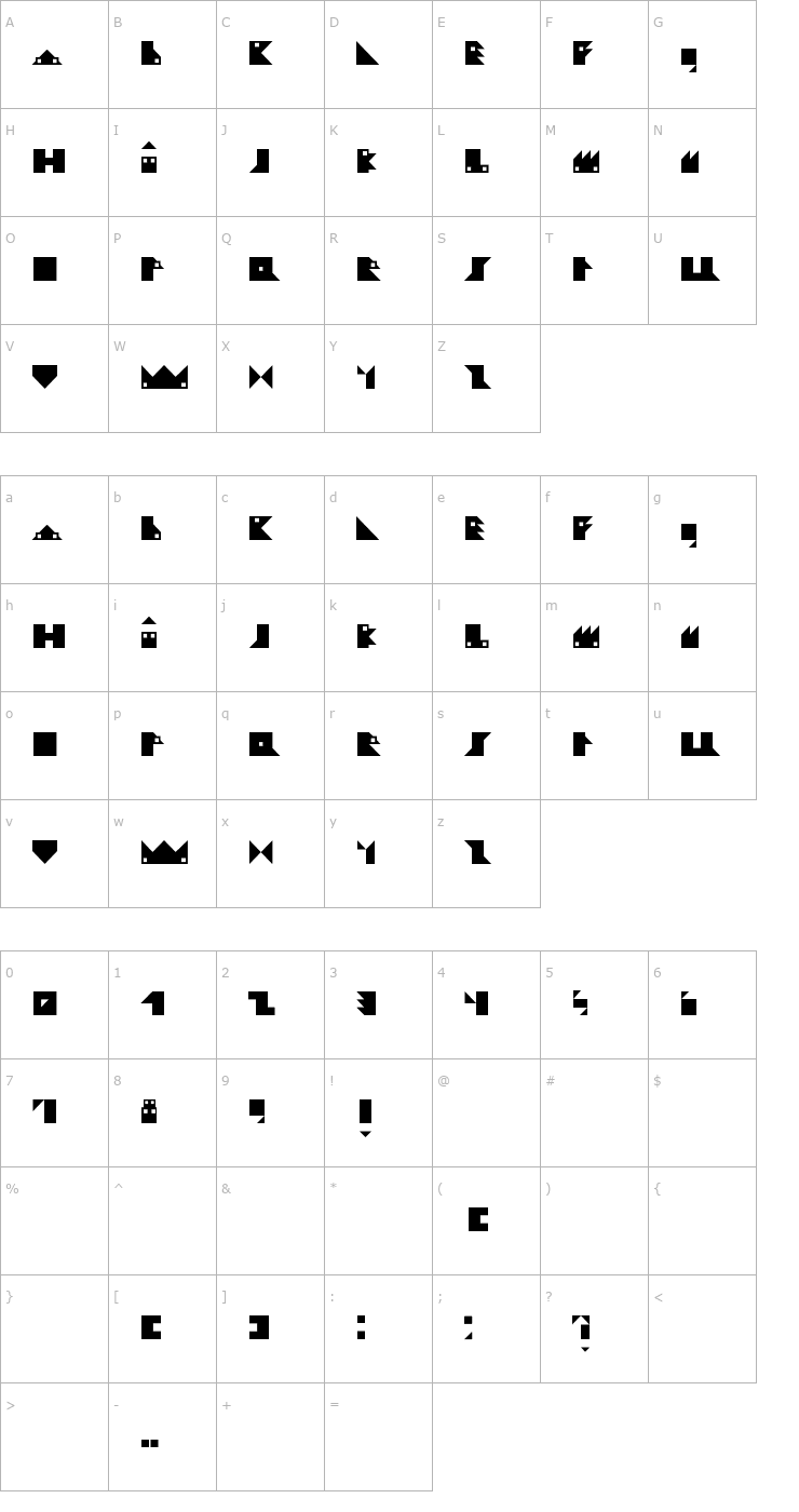 Character Map Ludiko Village Font