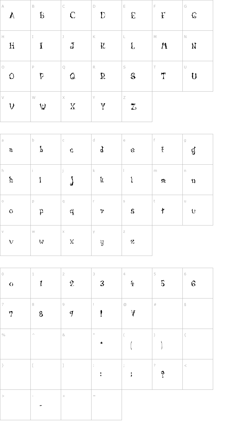 Character Map Lunacy More Font