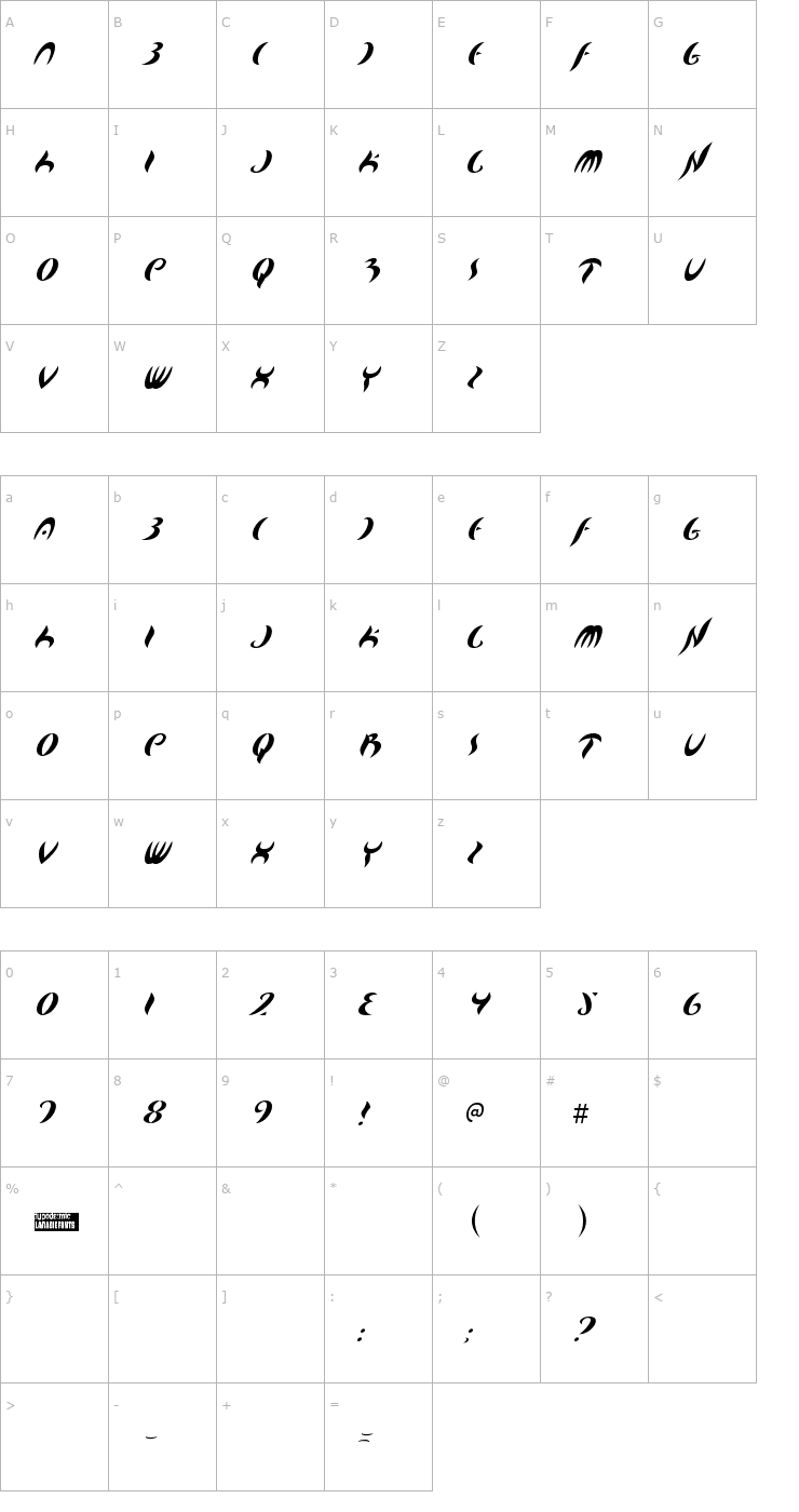 Character Map Map Of You Font