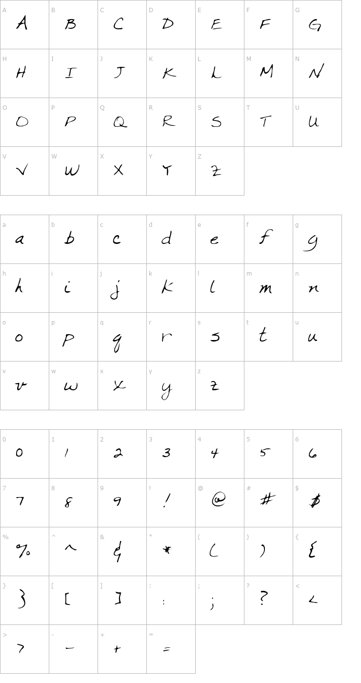 Character Map Marka Font