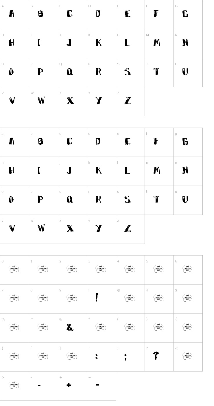 Character Map Marko Font