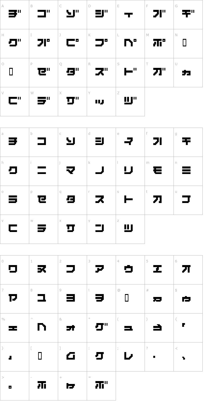 Character Map MASSIVE 10 K Font