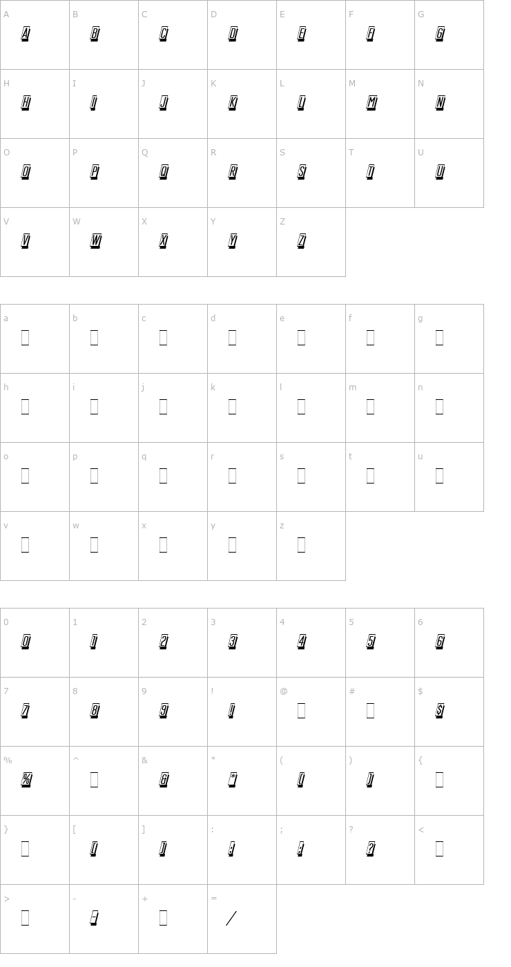 Character Map Mastercard LET Plain1.0 Font