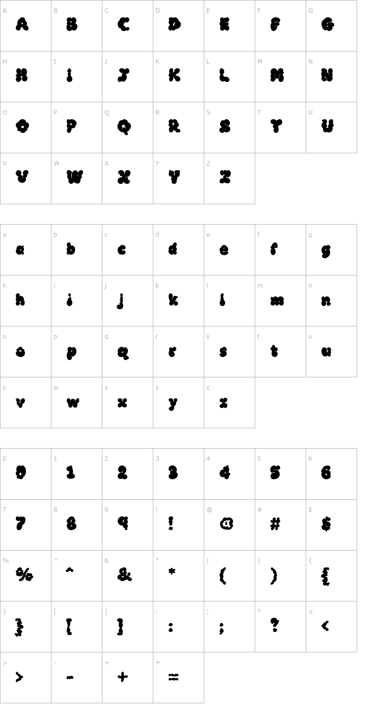 Character Map McKloud Black Font