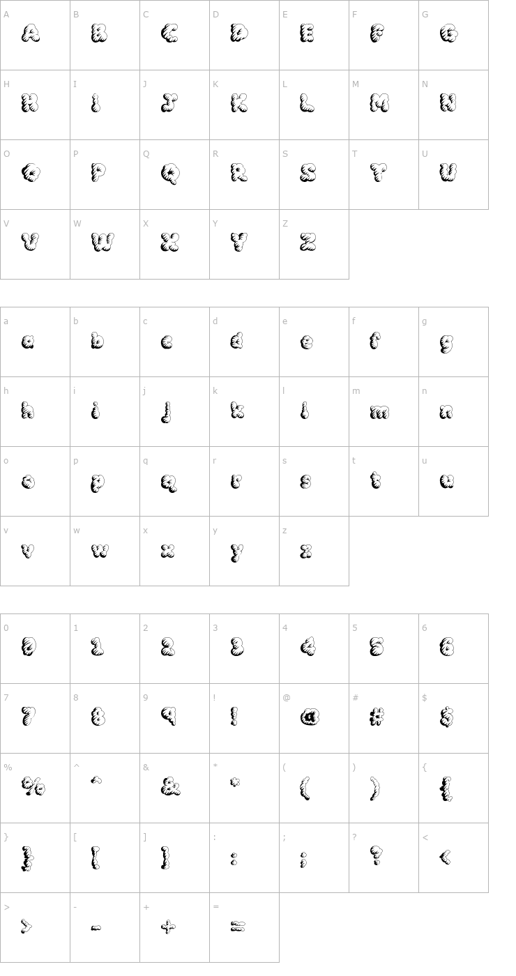 Character Map McKloud Storm Font