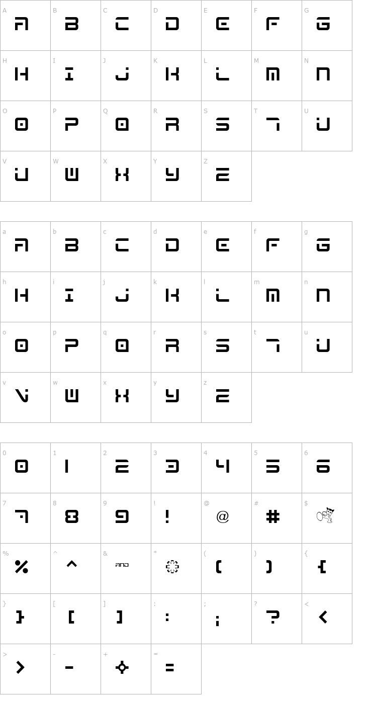 Character Map Mega ! Font