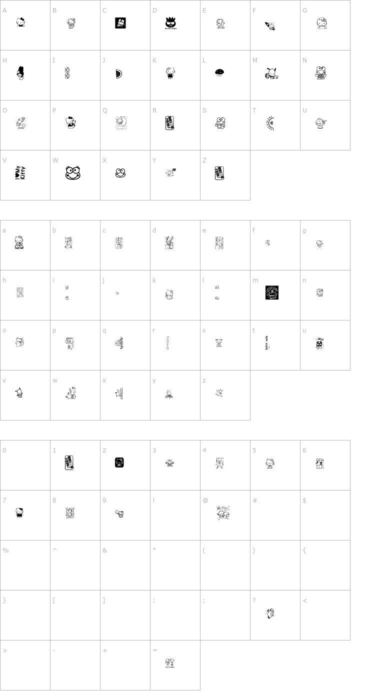 Character Map Mellow Fonts 1 Font