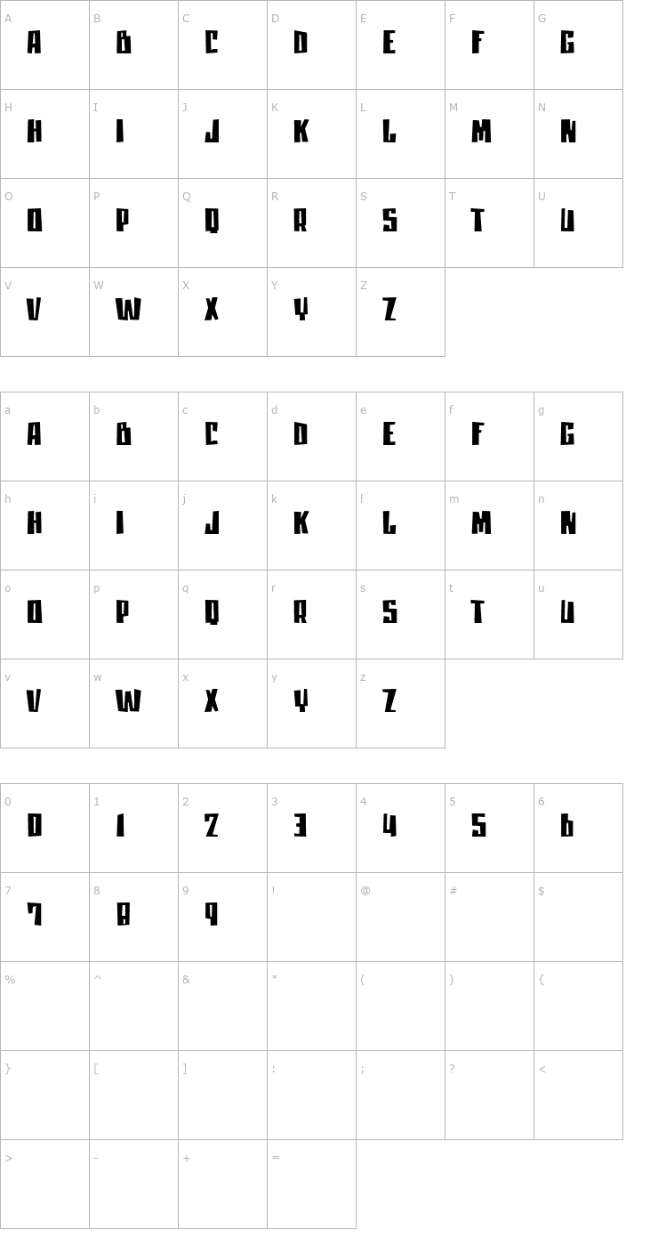 Character Map moanLisa Font