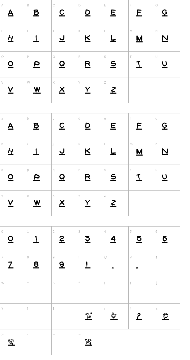 Character Map Montaplex-Regular Font