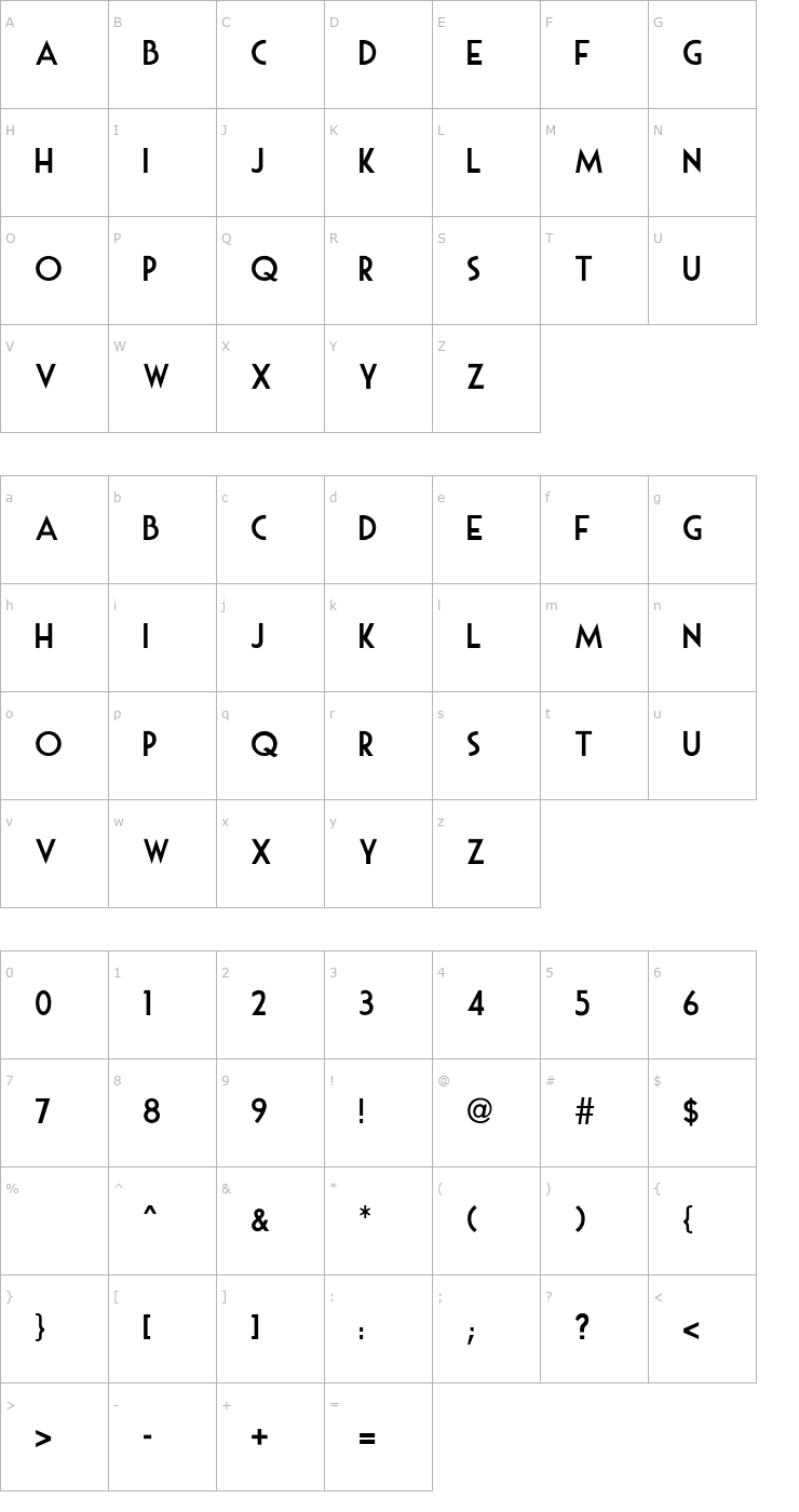 Character Map Mouse Deco Font