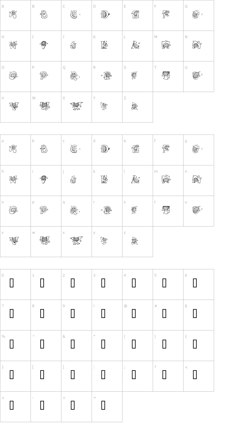 Character Map Music For Your Ears Font