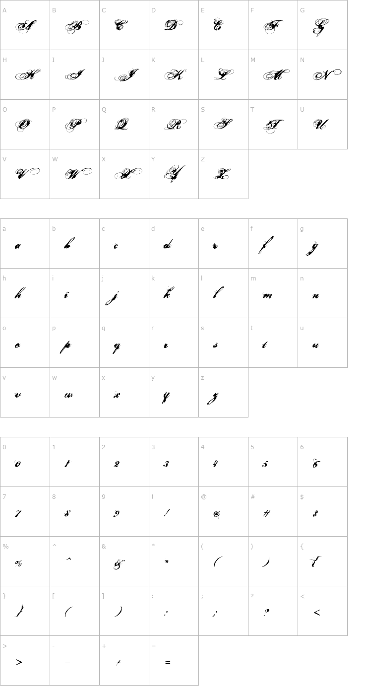 Character Map Nars 2 Font