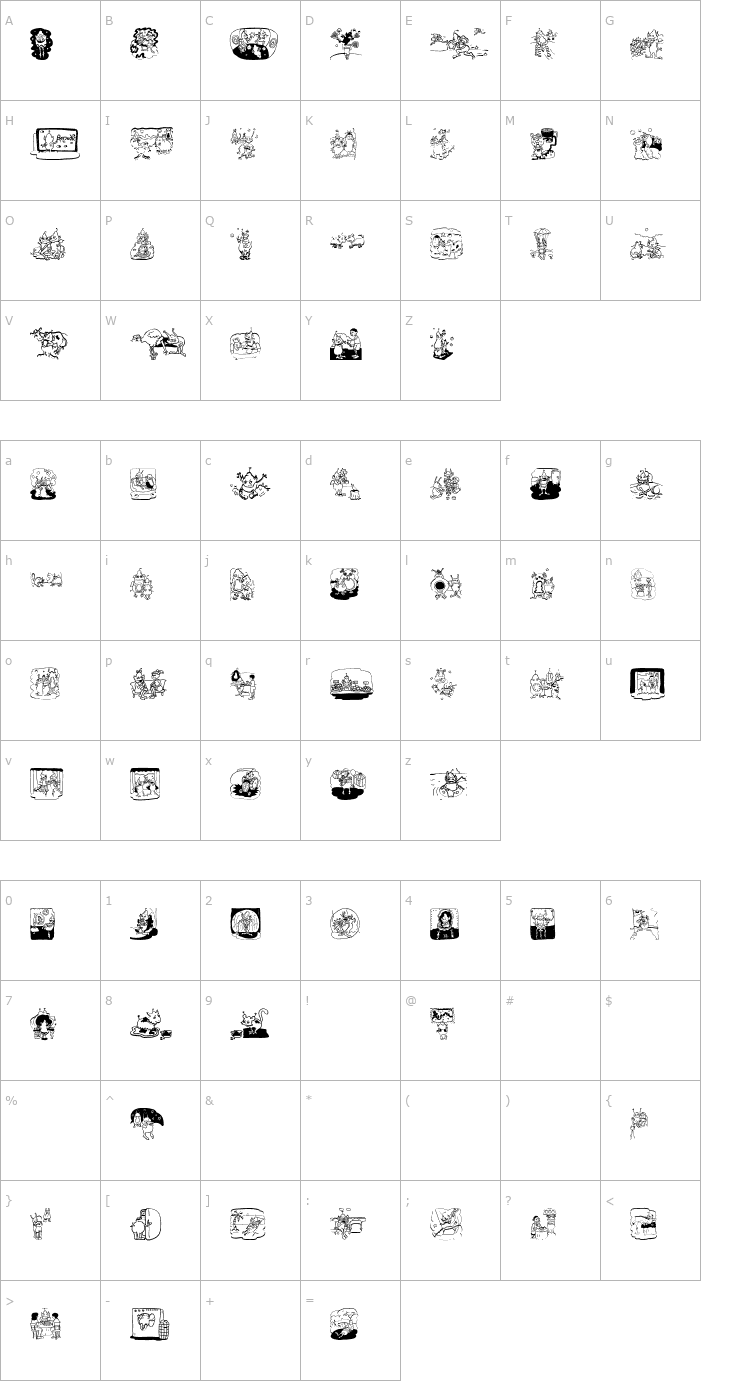 Character Map New Aliens Font