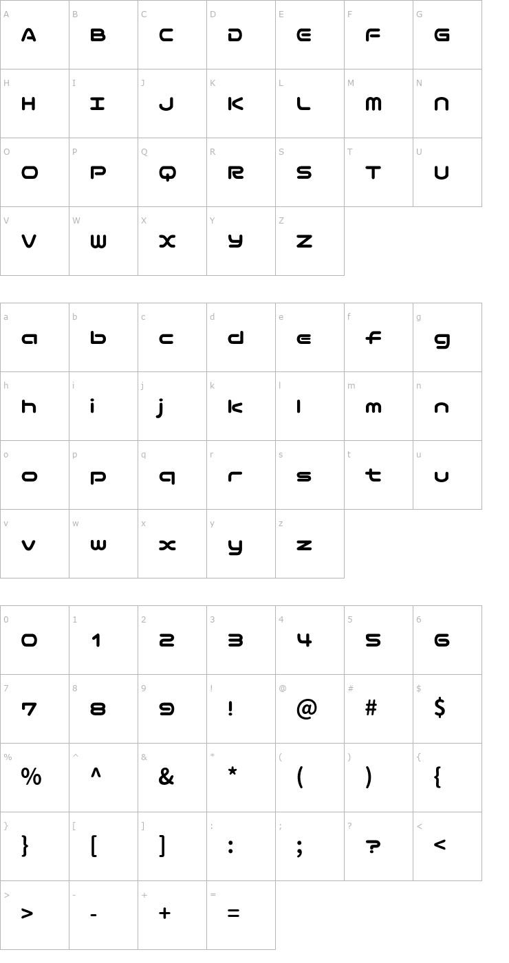 Character Map Nico Moji Font