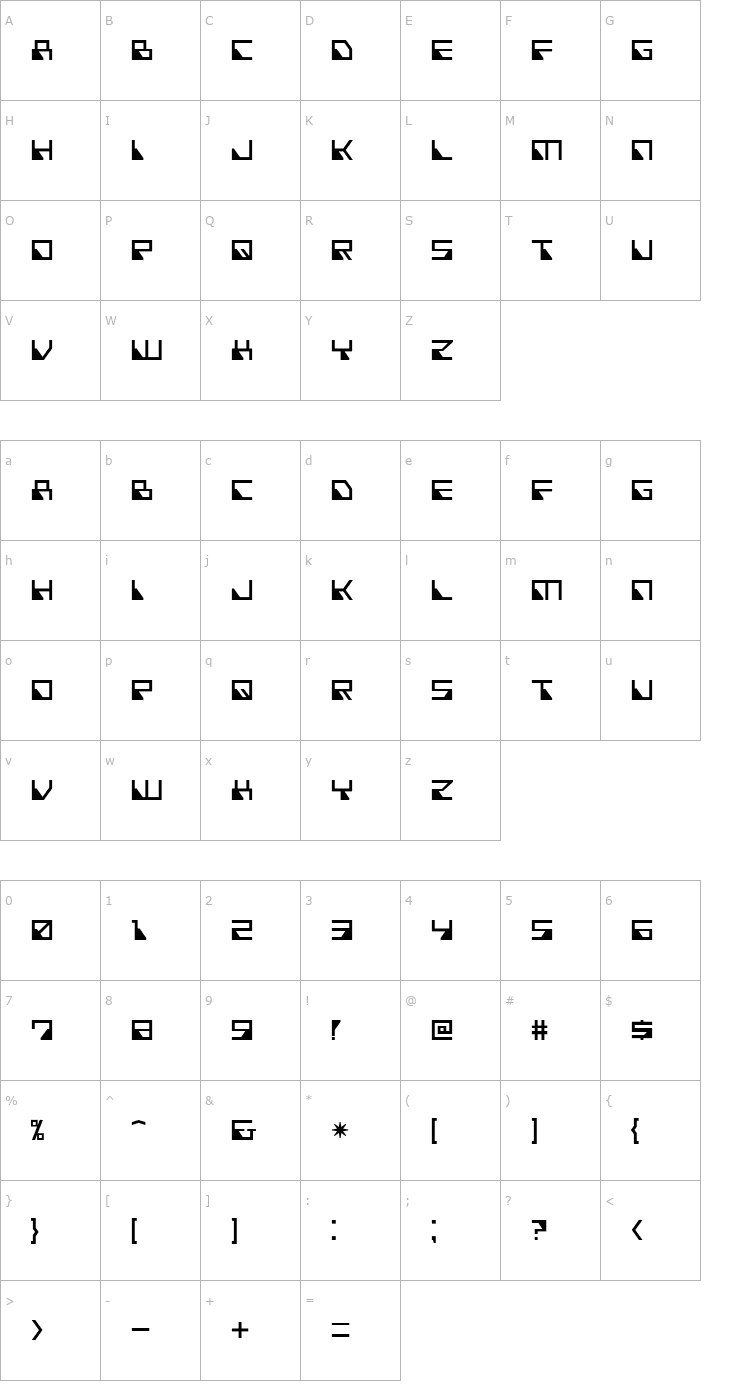 Character Map Nonfiction Font