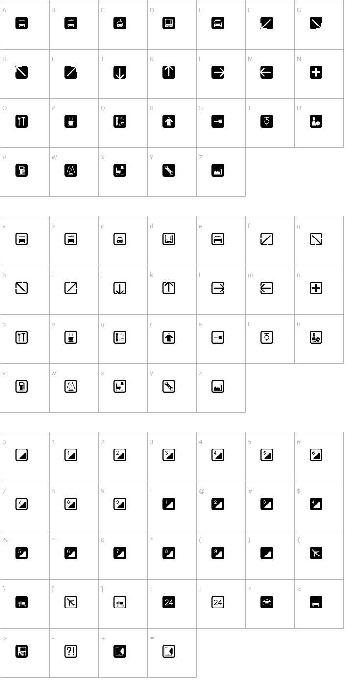 Character Map Notice 2 Std Font